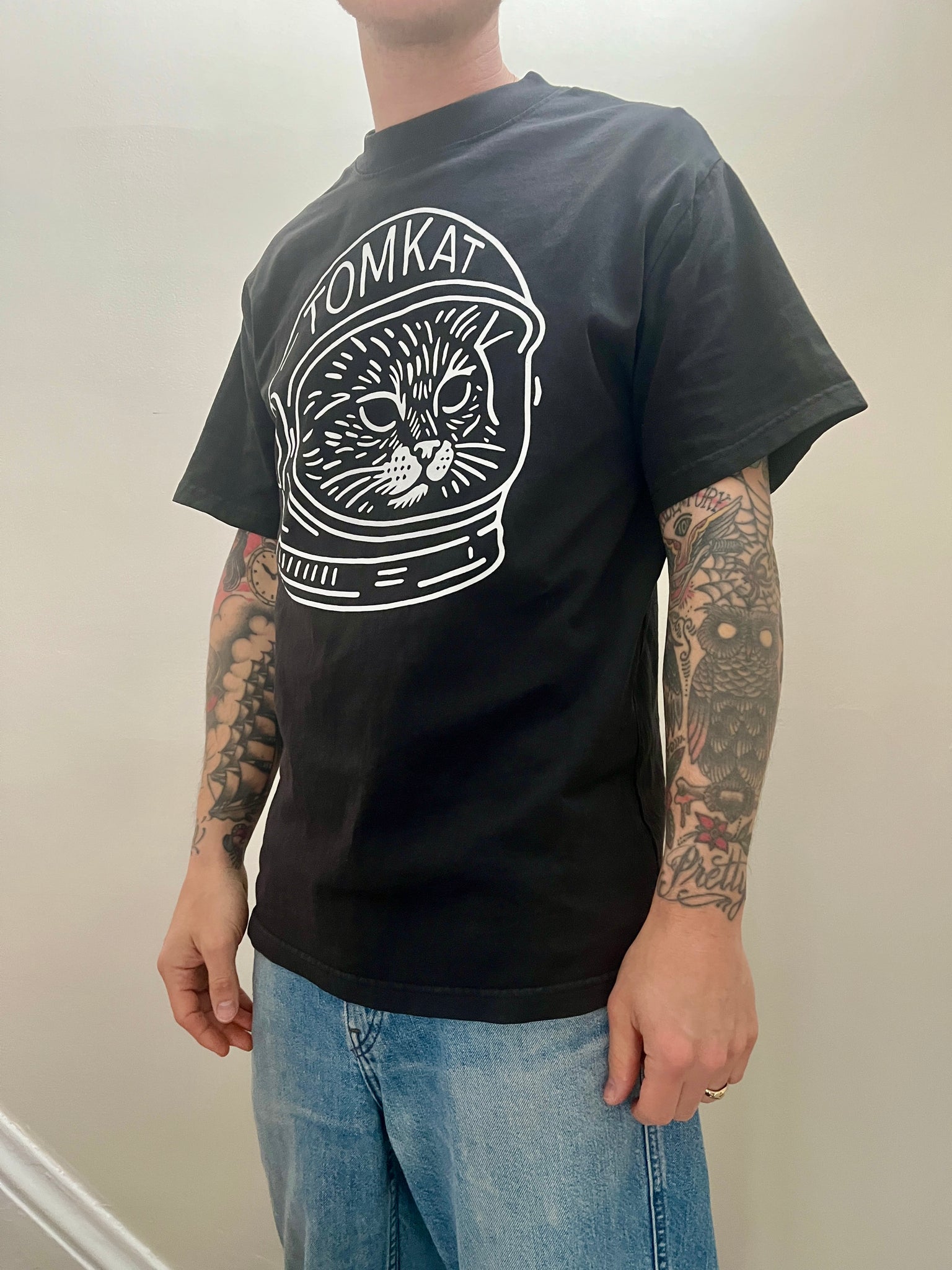 SPACE KAT Oversized faded t-shirt