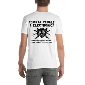 TOMKAT Double Sided Cat Contractor T-Shirt - WHITE