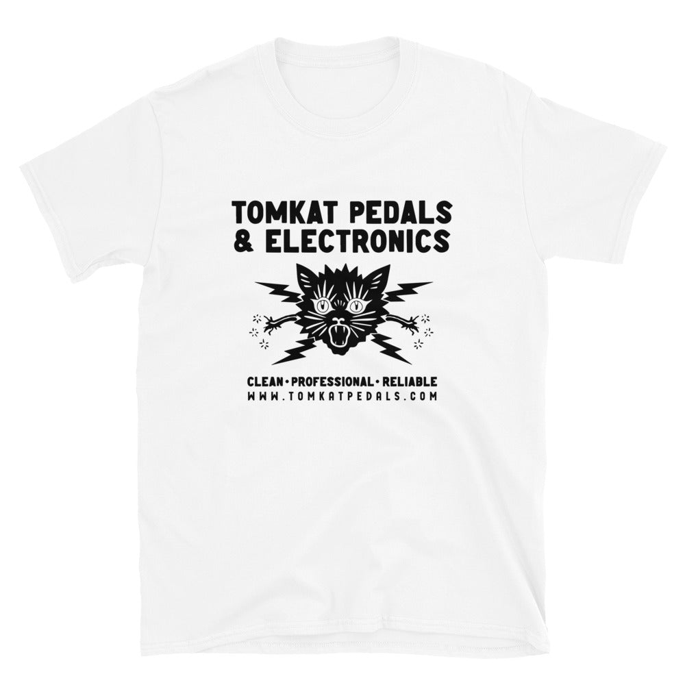 TOMKAT Crazy Cat Contractor T-Shirt - WHITE