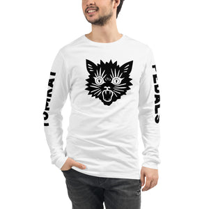 TOMKAT Long Sleeve Crazy Cat Shirt - BLACK