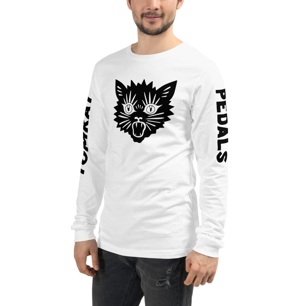 TOMKAT Long Sleeve Crazy Cat Shirt - BLACK